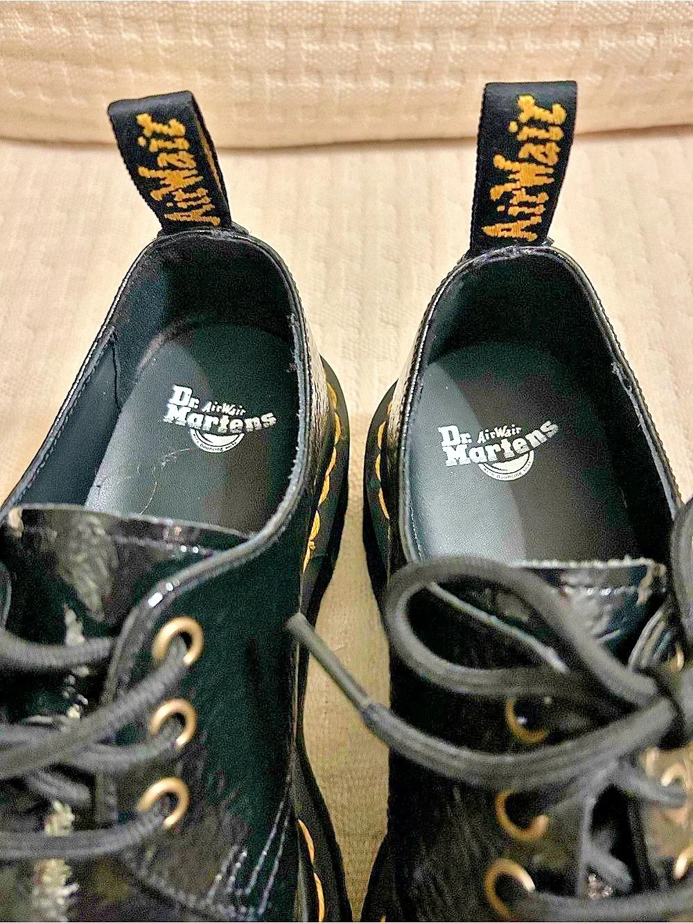 Dr. Martens Quad 1461 Platform Oxfords Patent Black US 7